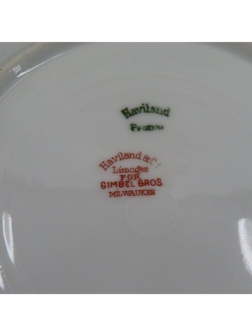 Haviland Limoges Set 3 Plates 7.25in Pink Rose Flower Gold Scallop Gimbel Bros - Picture 8 of 11